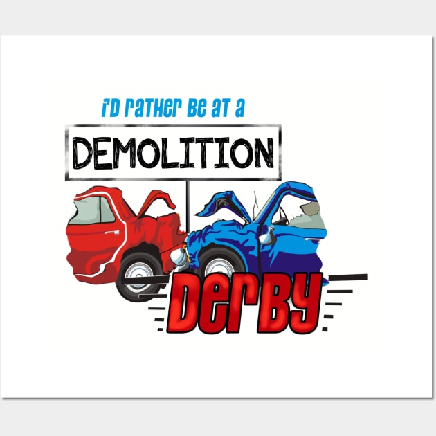 Demolition Cars Derby Wall Art by ArtedPool